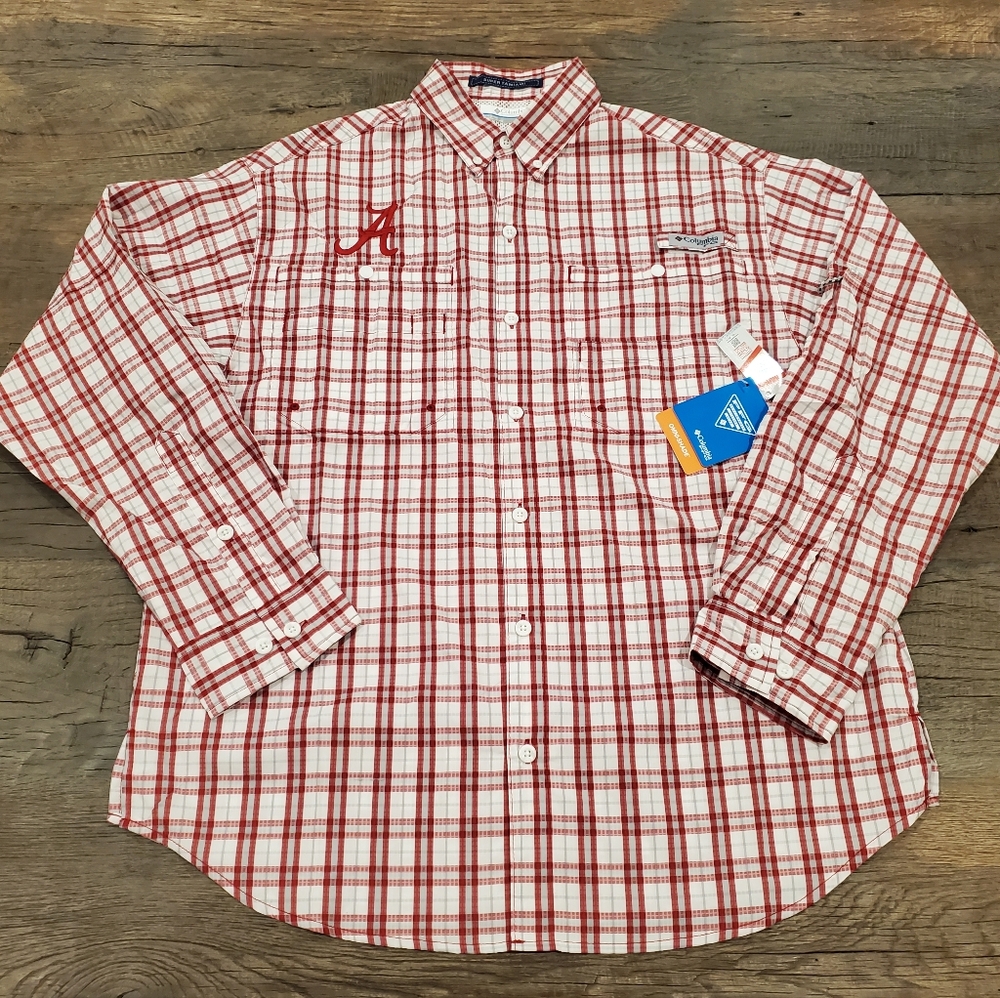 COLUMBIA PFG X ALABAMA CRIMSON TIDE SHIRT MENS